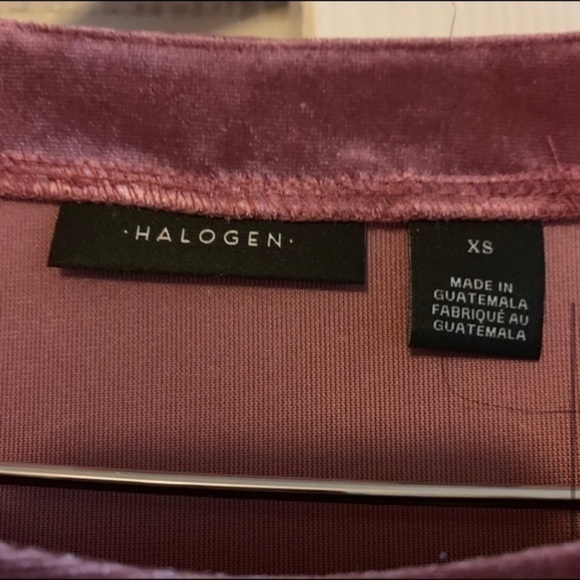 Halogen Asymmetrical Velvet Top In Dusty Mauve XS - Picture 4 of 8